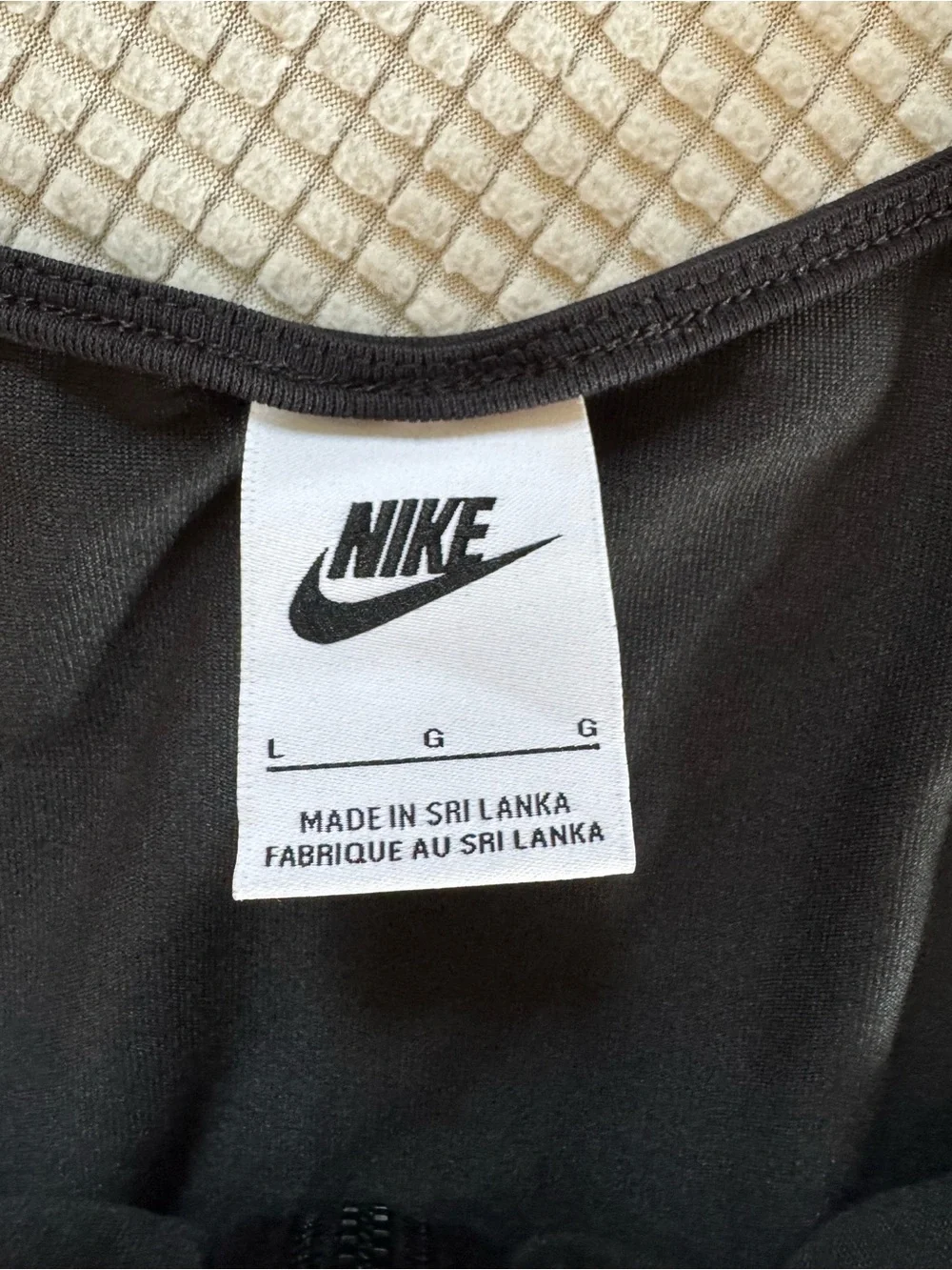 Nike Air Women’s Black & White Dress With Zip Front, Size Large